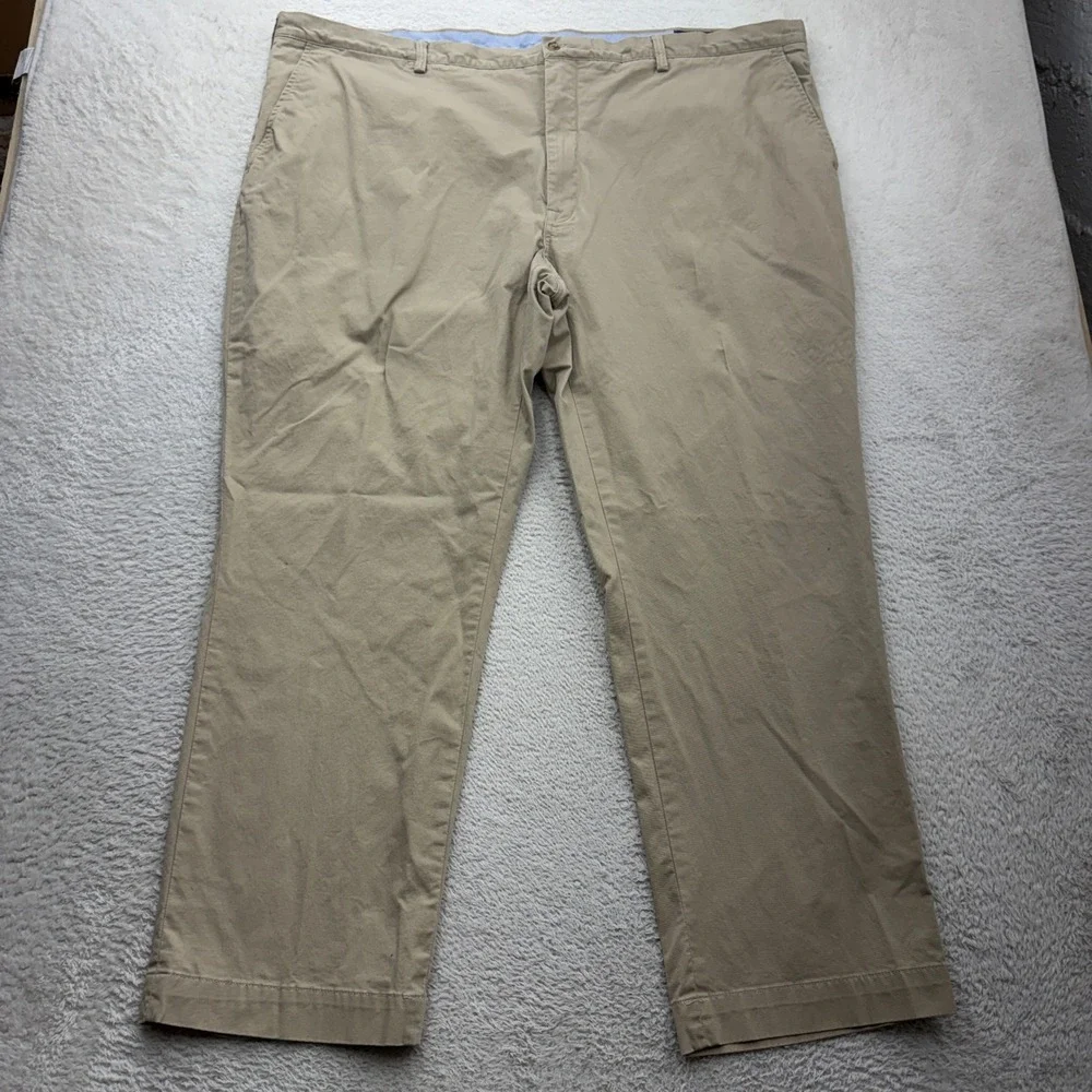 Polo Ralph Lauren Mens 50x32 Stretch Classic Fit Chino Pants Tan Khaki Twill